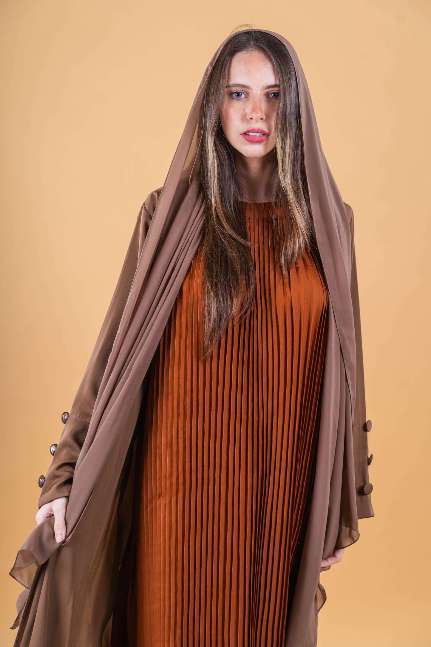 Pleated Abaya Set