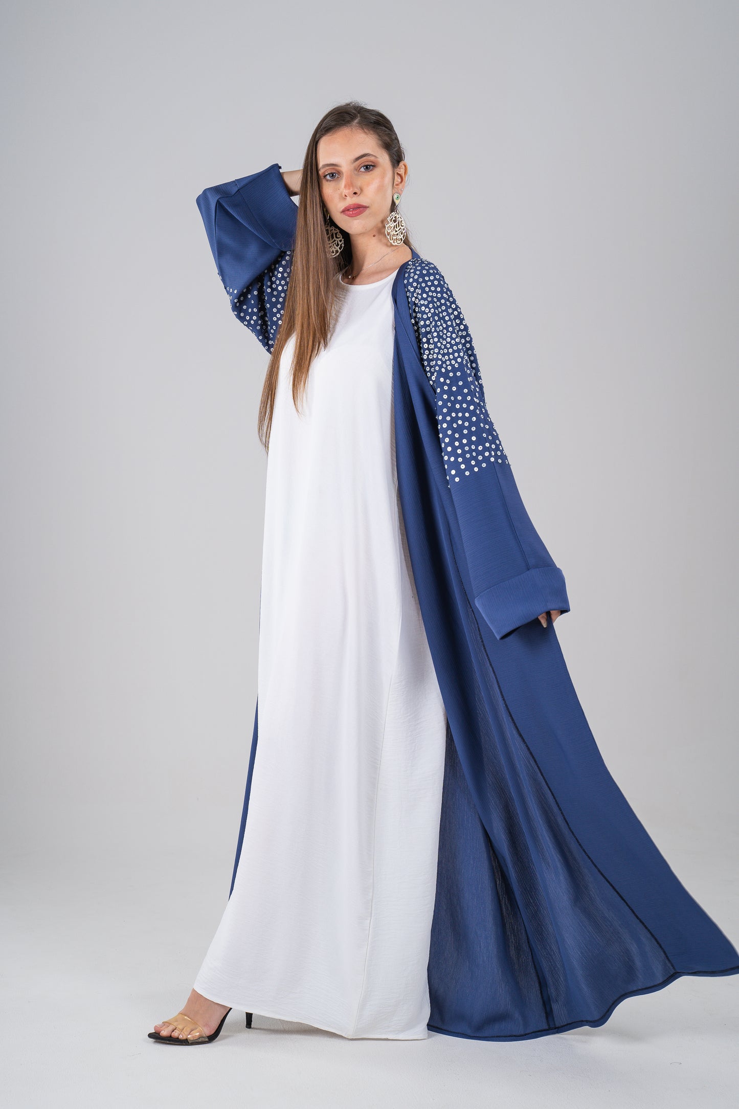 Sleeve Embellished Abaya Set