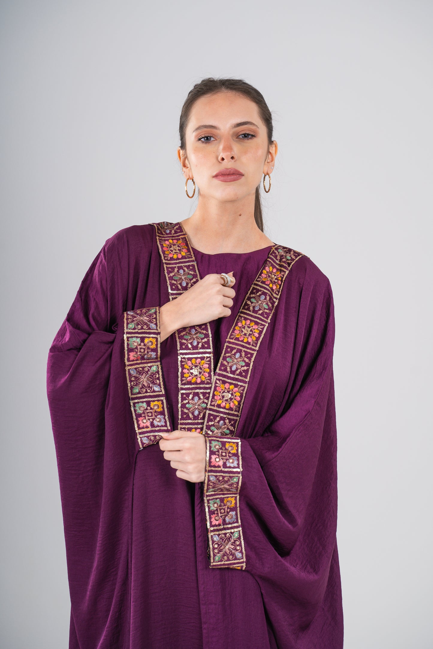 Embroidered Farasha Abaya Set