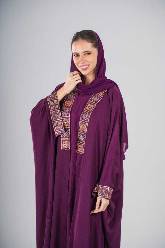 Embroidered Farasha Abaya Set