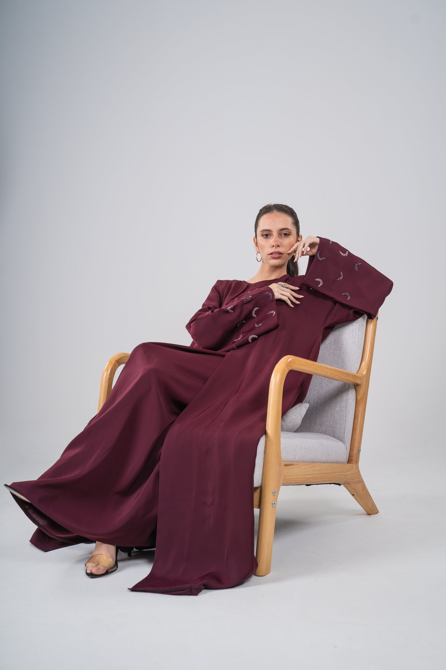 Maroon Moon Abaya Set